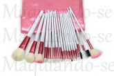 Kit com 18 pincéis rosa