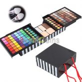 Kit com 177 cores, blush, batom, sombras, base e corretivo