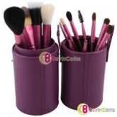Kit com 13 pincéis com Case - Roxo