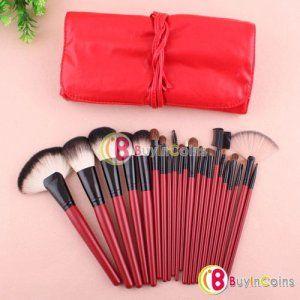 Kit com 22 pincéis - Vermelho