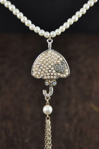 Colar Guarda Chuva com Pérolas
